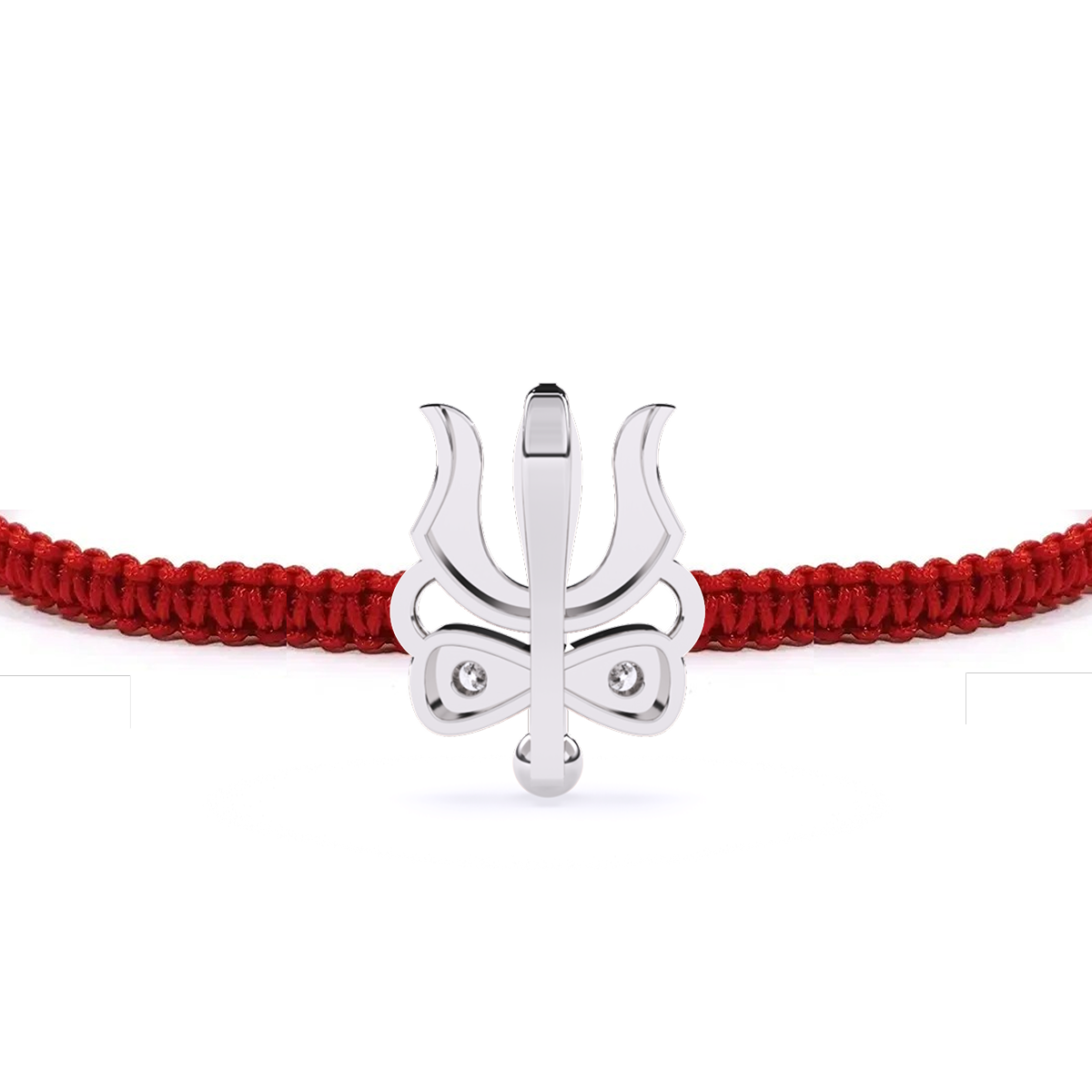 Lord Shiva Inspired Trishul-Damru Blessings Lab Diamond Rakhi
